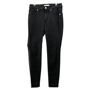 Madewell‎ 9'' Mid Rise Skinny Jean Womens Size 27 Black Stretch